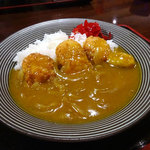 みどり亭 - そば屋さんのカレー（ホタテフライのせ）850円＋大盛り100円