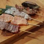 やまよこ鮮魚店 - 名物魚串　炙り串