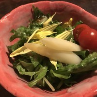 十二社通り 地鶏焼とりや - 前菜のサラダ