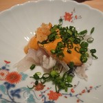 鮨 さかい - トラフグにあん肝ソース