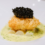 SUGALABO - カダイフとホワイトアスパラとキャビア