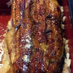 鳥峰うなぎ店 - 半分食べたところで山椒を