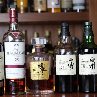 常時100種類以上◆＜定番～レアものまで＞通も唸るウイスキー