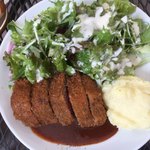 肉ビストロ&クラフトビール ランプラント - オーブラック牛のビフカツ1080円