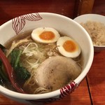 Mendokoroasuka - ラーメン+味玉 サービスライス