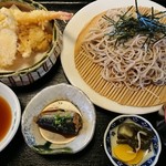 Kaisen Washoku Sakana Mamire Nakanaka - 天ざる定食(蕎麦)