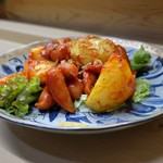 家庭料理 小川 - 大山ソーセージ ポテト カレー炒め