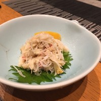 築地青空三代目  銀座三越 - 追加オーダーの 毛ガニほぐし身