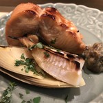 はらまさ - 焼き物、サクラマス、筍、ふき味噌