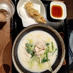 Irico - 特製豆乳うどん780円鳥天130円