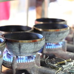 Ishiyaki Ramen Kazan - 石鍋を300度まで熱します
