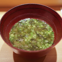 鮨 さいとう - あおさ味噌汁