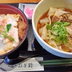 おぎ野 - カツ丼セット。ころきし大盛に変更。