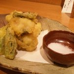 和み庵　篤屋 - はもの梅シソ天ぷら