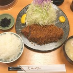 とんかつ檍 大門店 - カタロースかつ定食 (1800円)