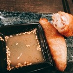 麺やBar 渦 - 鶏皮餃子