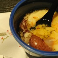銀座 穂の河 - ホタルイカ茶碗蒸し