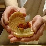 銀座 しのはら - フォアグラとあんぽ柿最中