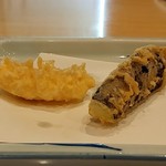 天ぷら ゆずや - めごちと茄子