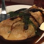 鉄板焼 燦燈 - 鉄板たこ焼き（海老ver.）1,000円。