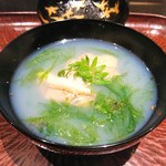 日本料理 晴山 - はまぐり　青さ海苔　黒七味