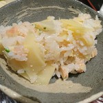 日本料理 晴山 - たらこ　福岡合間のたけのこご飯
