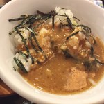 石焼濃厚つけ麺 風雲丸 - スープをご飯に投入