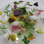 レストラン タテル ヨシノ 銀座 - 季節の野菜 モネの庭園をイメージして