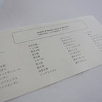 レストラン タテル ヨシノ 銀座 - お野菜一覧表