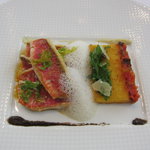 レストラン タテル ヨシノ 銀座 - ルージェのポワレ ソースアルブッフェラ