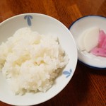 西山艸堂 - ご飯、香の物