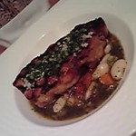 ラ・マティエール - 塩豚肉網焼き　白いんげん豆添え