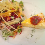 ガーデン＆クラフツ カフェ - ランチセットのサラダとオムレツ