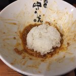 麺匠 中うえ  - 仕上げ飯投入！