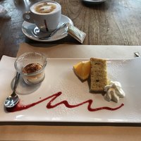pantagruelico  - ドルチェ。ティラミスクリームとほうじ茶のシフォンケーキ