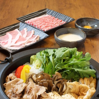 Kurobuta Sukiyaki that you can't taste anywhere else, a taste that can only be made at our restaurant!