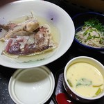 味の宿海王亭 - 鯛の頭煮、茶碗蒸し