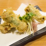 漬け鮪のしそ巻き天ぷら