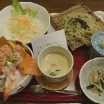 おさかな亭 - 海鮮丼と新潟ふのりそばセット