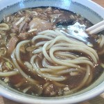自家製中華そば としおか - つけ汁に麺投入