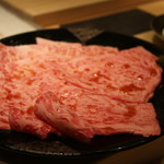 焼肉 強小亭 - 焼物霜降り　サーロイン　天美卵　すき焼き