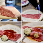 焼肉・冷麺 二郎 - 神戸牛優秀賞A5 BMS10炙りサーロインユッケ