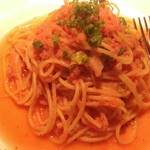 たべどころ絆 連 - 桜エビの春のパスタ＠９８０