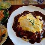 Kafe Do Gyarari Utage - オムライスランチ(1080円)