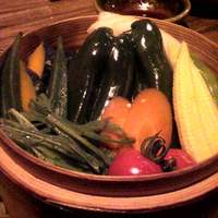 水魚 - 蒸し野菜