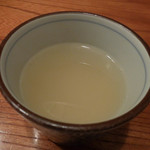手打そば 菊谷 - 蕎麦湯；アップ；最後の方はややとろみを増して