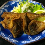 Fried horse mackerel and bone Senbei (rice crackers)