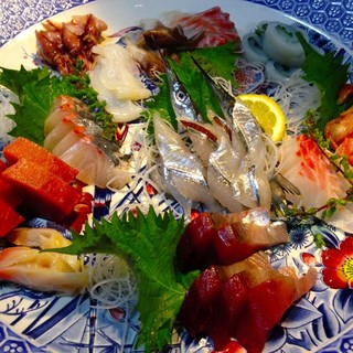 Market carefully selected fresh fish! Assorted sashimi