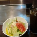 磐梯 - サラダ・ドリンクセット税抜￥500をサービスでいただきました♪