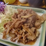 定食の店 牛太郎 - 生姜焼のアップ